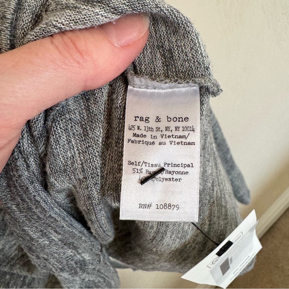 Rag & Bone Soft Gray Split Back Top - image 8